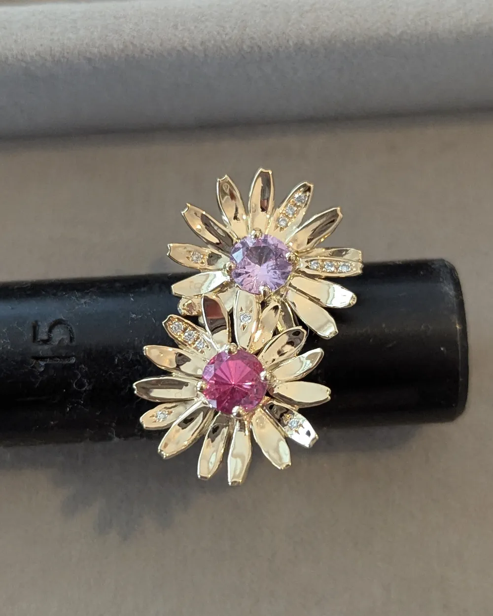 Bague deux fleurs